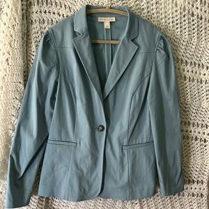 Emaline sz 10 Robin egg blue super stretchy blazer.  New without tags